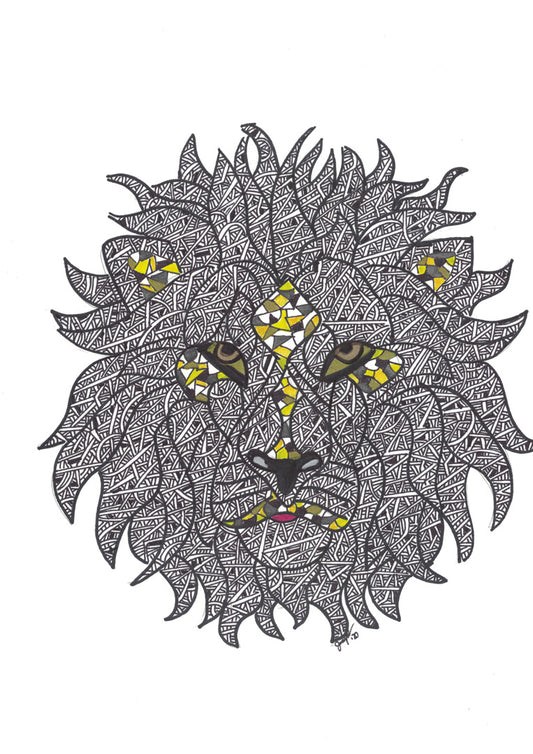 Stained Glass Lion