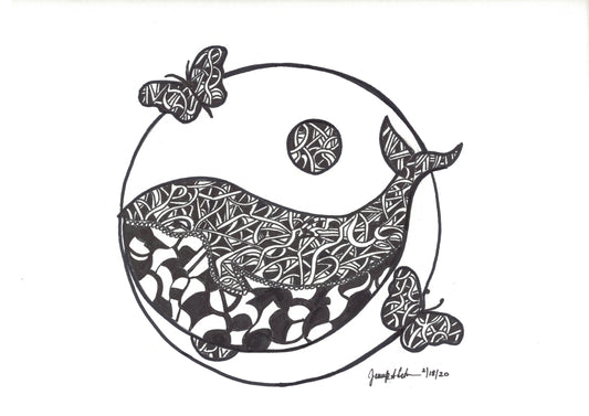 Whale with Butterflies